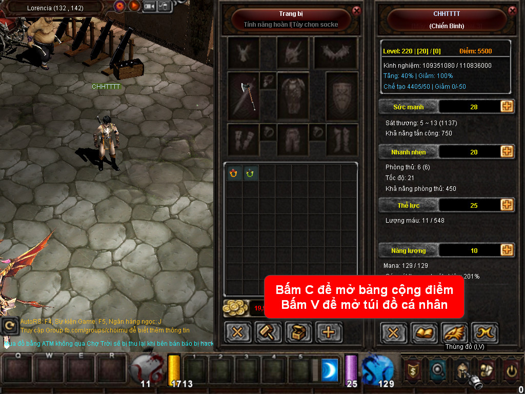 Chức năng chính của Game MU Việt Quốc