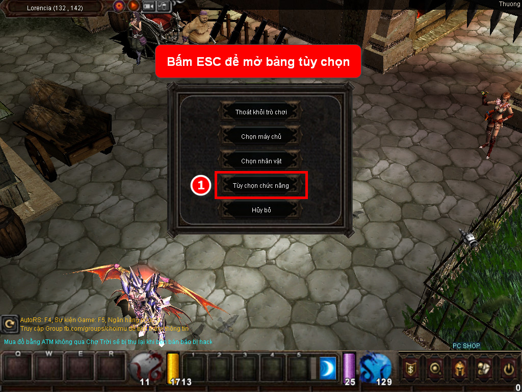 Chức năng chính của Game MU Việt Quốc
